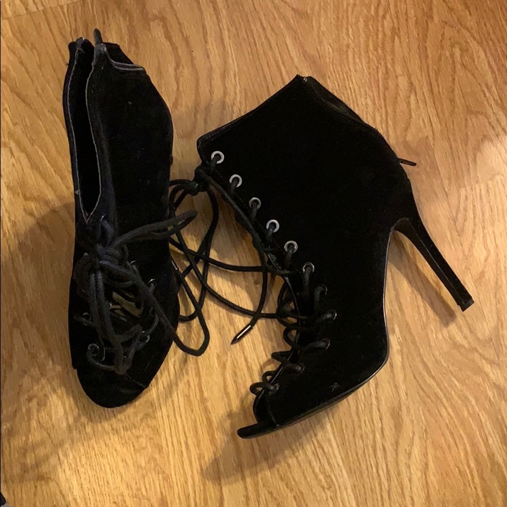 Shoe republic LA LACE UP black bootie